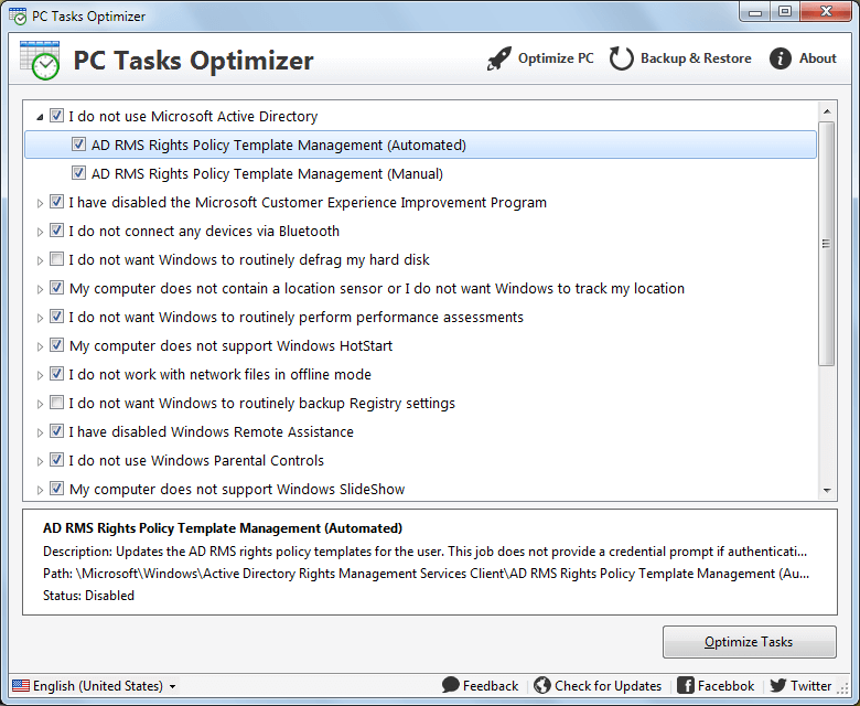 PC Tasks Optimizer