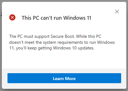 This PC can’t run Windows 11