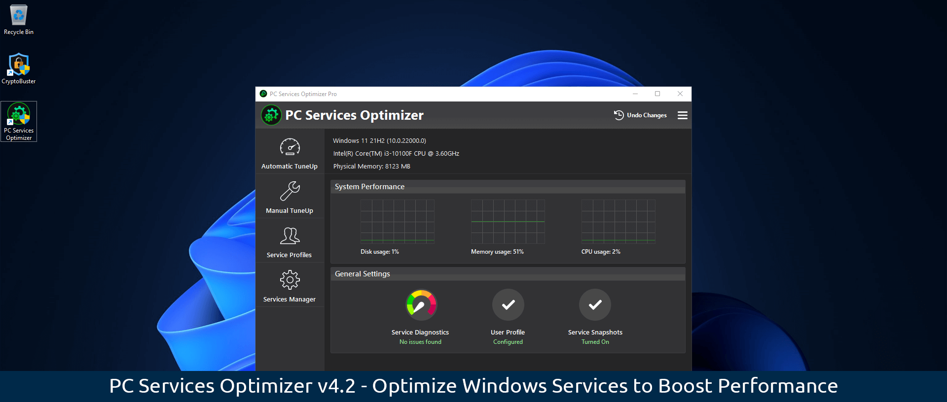 Optimize Windows Services with PC Services Optimizer v4.2