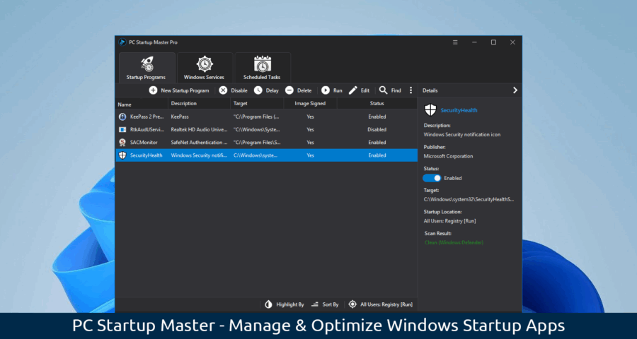 Optimize and manage Windows startup apps with PC Startup Master 4
