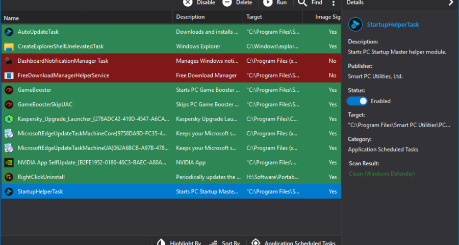PC Startup Master - Highlight and sort startup items to optimize Windows startup
