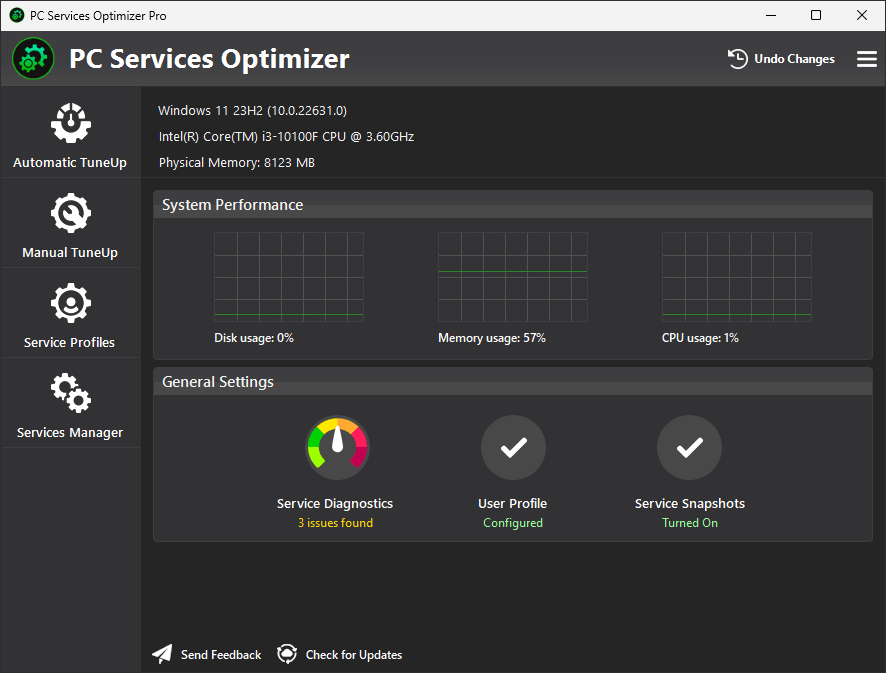 Curve Optimizer программа. Windows 10 service tweak. Gaming optimizing service