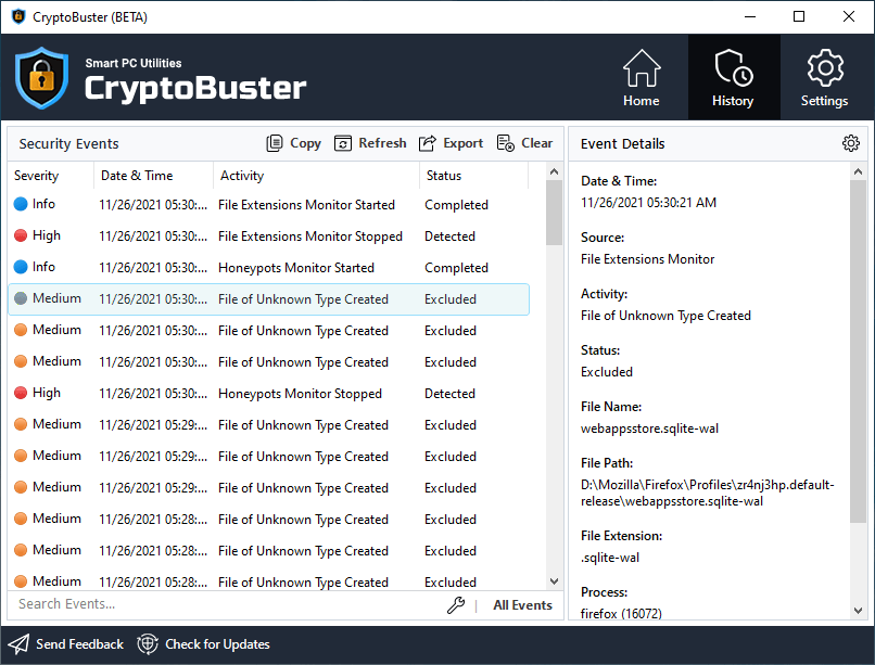 CryptoBuster screenshot