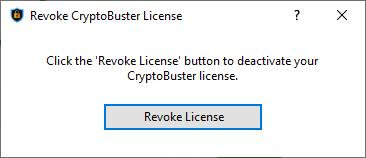 Revoke CryptoBuster License
