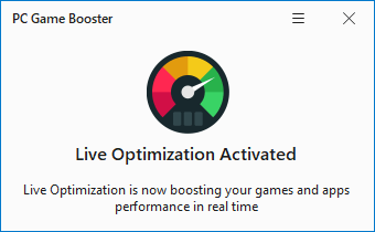 PC Game Booster - Live Optimization Activated