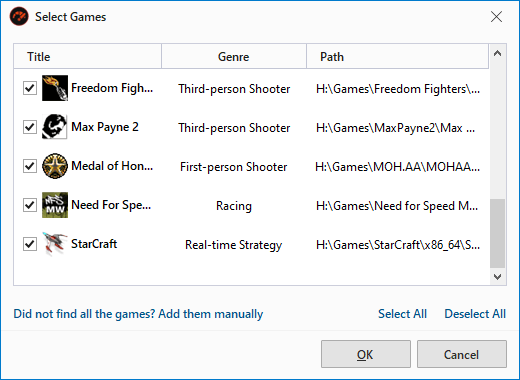 PC Game Booster - Game Scanner