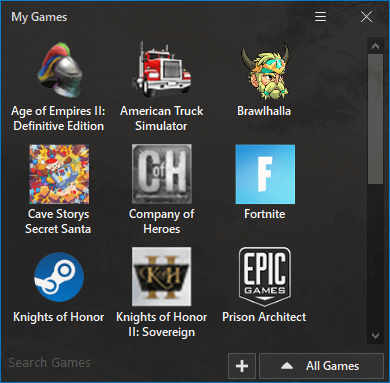 PC Game Booster - My Games Desktop widget