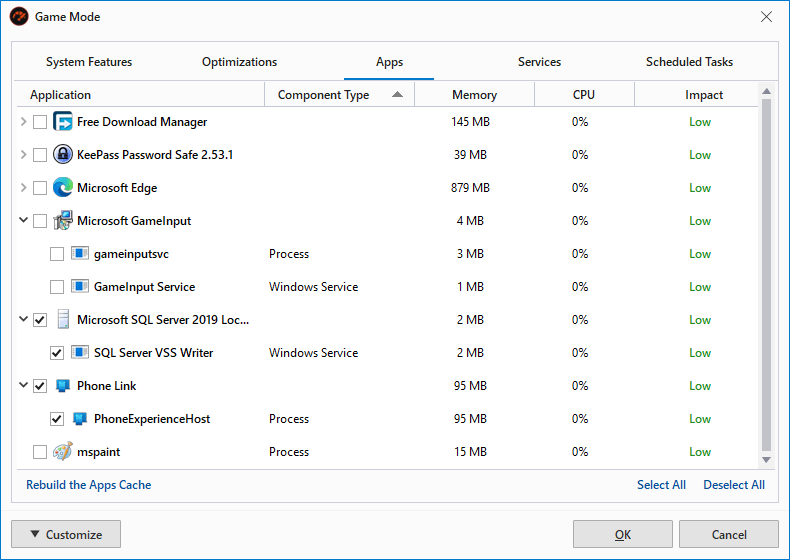 Game Fire - Game Mode Configuration